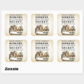 Alice in Wonderland - Tea Party - Bonkers Quote Vierkante Sticker (Vel)