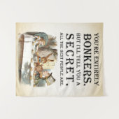 Alice in Wonderland - Tea Party - Bonkers Quote Wandkleed (Voorkant (horizontaal))