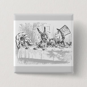  Alice in Wonderland Tea Party Button Pin