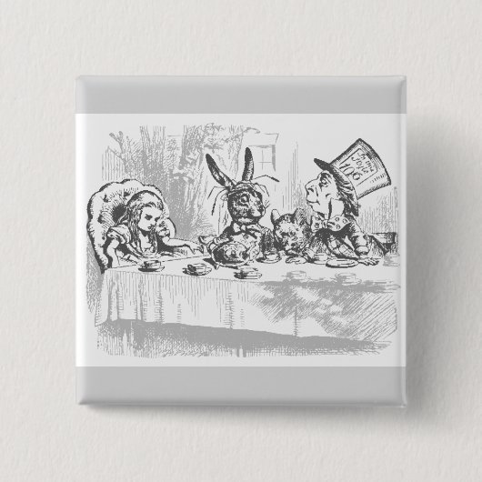  Alice in Wonderland Tea Party Button Pin (Voorkant)