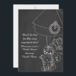 Alice in Wonderland Tea Party Chalkboard Whimsical Kaart<br><div class="desc">. Aanpassen voor elke gebeurtenis.</div>