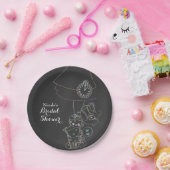 Alice in Wonderland Tea Party Chalkboard Whimsical Papieren Bordje (Feest)