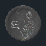 Alice in Wonderland Tea Party Chalkboard Whimsical Papieren Bordje<br><div class="desc">Pas aan met om het even welke tekst. Overeenkomende objecten zijn beschikbaar.</div>