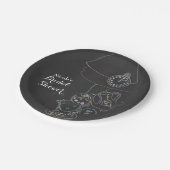 Alice in Wonderland Tea Party Chalkboard Whimsical Papieren Bordje (Gekanteld)