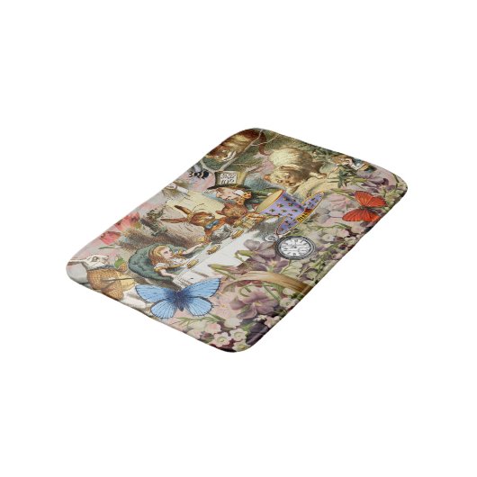Alice in Wonderland tea party characters Badmat (Gekanteld)