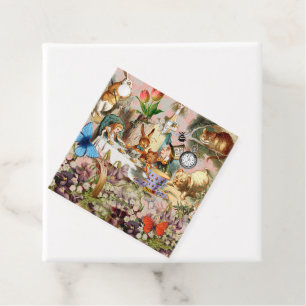 Alice in Wonderland tea party characters Bedankjes Labels