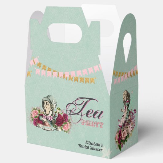 Alice in Wonderland Tea Party Custom Party Bedankdoosjes (Geopend)