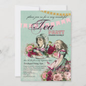  Alice in Wonderland Tea Party Custom Party Kaart (Voorkant)