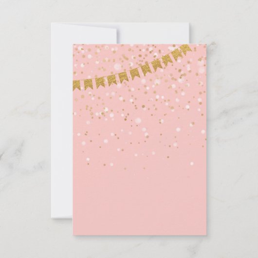 Alice in Wonderland Tea Party Custom Party Kaart (Achterkant)