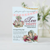  Alice in Wonderland Tea Party Custom Party Kaart (Staand voorkant)