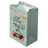  Alice in Wonderland Tea Party Custom Party Medium Cadeauzakje (Voorkant Gekanteld)