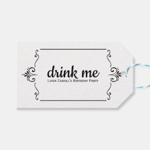 Alice in Wonderland TEA PARTY drink me partij guns Cadeaulabel
