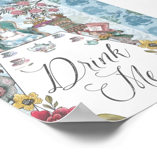 Alice in Wonderland Tea Party Drink Me Poster (Hoek)
