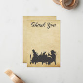 Alice in Wonderland Tea Party - Een bedankkaartje Notitiekaartje (Voorkant / Achterkant in situ)