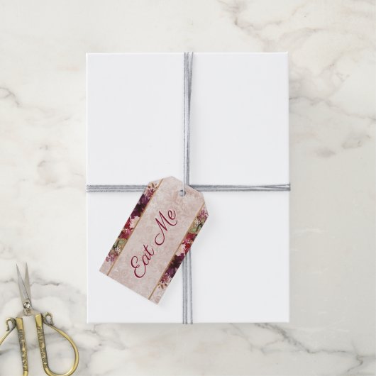 Alice in Wonderland Tea Party Eet me Party Favor Cadeaulabel (Met Touw)