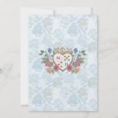 Alice in Wonderland Tea Party Fairytale Wedding Kaart (Achterkant)