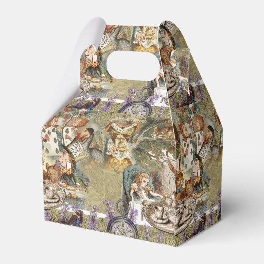 Alice in Wonderland Tea Party Gasten Bedankdoosjes (Achterkant)