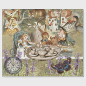 Alice in Wonderland Tea Party Gasten Cadeaupapier (Vlak)