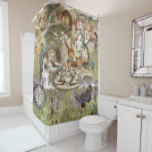 Alice in Wonderland Tea Party Gasten Douchegordijn (In situ)