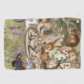 Alice in Wonderland Tea Party Gasten Golfhanddoek (Horizontaal)
