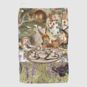 Alice in Wonderland Tea Party Gasten Golfhanddoek (Voorkant)