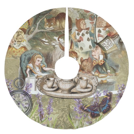 Alice in Wonderland Tea Party Gasten Kerstboom Rok (Voorkant)