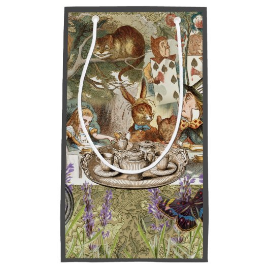 Alice in Wonderland Tea Party Gasten Klein Cadeauzakje (Voorkant)