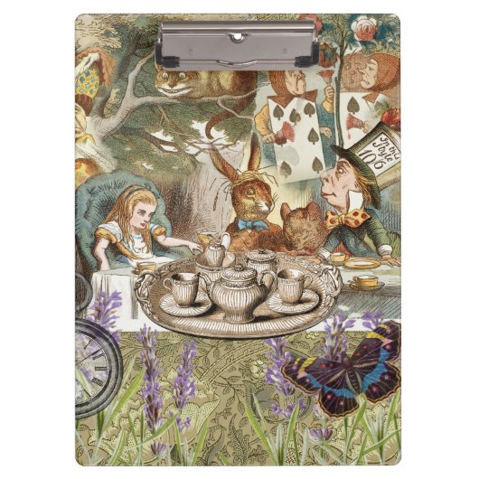 Alice in Wonderland Tea Party Gasten Klembord (Voorkant)