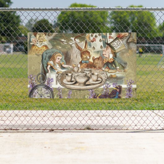 Alice in Wonderland Tea Party Gasten Spandoek (Insitu)