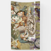 Alice in Wonderland Tea Party Gasten Spandoek (Verticaal)