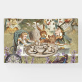 Alice in Wonderland Tea Party Gasten Spandoek (Horizontaal)