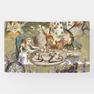 Alice in Wonderland Tea Party Gasten Spandoek
