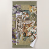 Alice in Wonderland Tea Party Gasten Strandlaken (Voorkant)