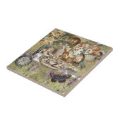 Alice in Wonderland Tea Party Gasten Tegeltje (Zijkant)