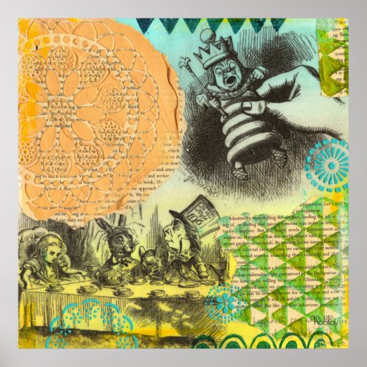 Alice in Wonderland Tea Party - Gemengde Media sch Poster (Voorkant)