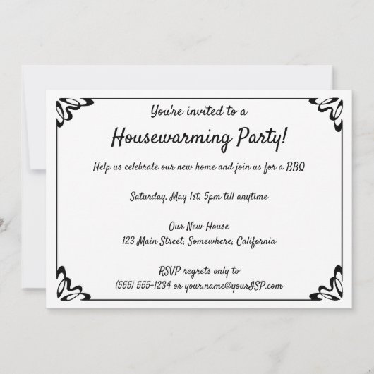  Alice in Wonderland Tea Party Housewarming Kaart (Achterkant)