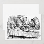 Alice in Wonderland, Tea Party Invitation Kaart (Voorkant / Achterkant)