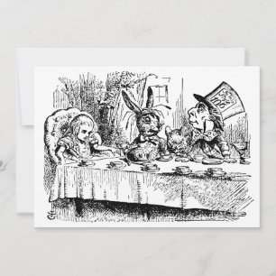 Alice in Wonderland, Tea Party Invitation Kaart