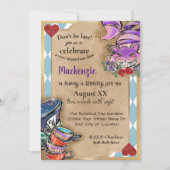 Alice in Wonderland Tea Party Kaart (Voorkant)