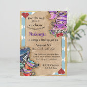 Alice in Wonderland Tea Party Kaart (Staand voorkant)