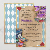 Alice in Wonderland Tea Party Kaart (Voorkant / Achterkant)