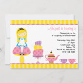 Alice in Wonderland Tea Party Kaart (Voorkant)