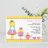 Alice in Wonderland Tea Party Kaart (Staand voorkant)