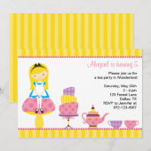 Alice in Wonderland Tea Party Kaart (Voorkant / Achterkant)