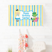 Alice in Wonderland Tea Party Kinder Aangepaste ve Spandoek (Insitu)