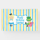 Alice in Wonderland Tea Party Kinder Aangepaste ve Spandoek (Horizontaal)