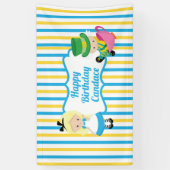 Alice in Wonderland Tea Party Kinder Aangepaste ve Spandoek (Verticaal)