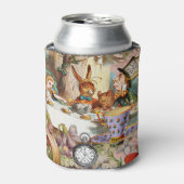 Alice in Wonderland Tea Party Kunst Blikjeskoeler (Blikje Voorkant)