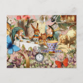Alice in Wonderland Tea Party Kunst Briefkaart (Voorkant)