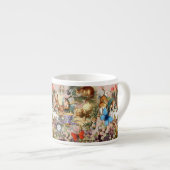 Alice in Wonderland Tea Party Kunst Espresso Kop (Voorkant rechts)